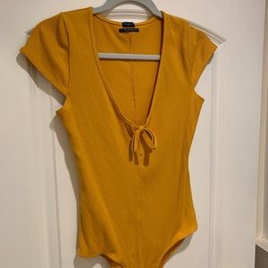 Urban outfitters mustard yellow bodysuit